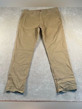 Khaki Pants Men's 34x30L‎ Weatherproof Vintage Flat Front Casual Cotton Blend